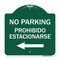 Signmission No Parking-Prohibido Estacionarse, Green & White Aluminum Sign, 18" x 18", GW-1818-23797 A-DES-GW-1818-23797 - alternate 1